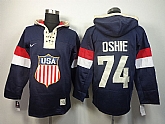 2014 Winter Olympics USA St.Louis Blues #74 Oshie Navy Blue Hoodie,baseball caps,new era cap wholesale,wholesale hats
