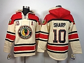 Chicago Blackhawks #10 Patrick Sharp Cream Hoodie,baseball caps,new era cap wholesale,wholesale hats