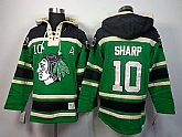 Chicago Blackhawks #10 Patrick Sharp Green Hoodie,baseball caps,new era cap wholesale,wholesale hats