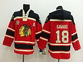 Chicago Blackhawks #18 Savard Red Hoodie,baseball caps,new era cap wholesale,wholesale hats