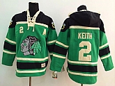 Chicago Blackhawks #2 Duncan Keith Green Hoodie,baseball caps,new era cap wholesale,wholesale hats