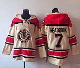 Chicago Blackhawks #7 Brent Seabrook Cream Hoodie,baseball caps,new era cap wholesale,wholesale hats