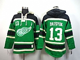 Detroit Red Wings #13 Pavel Datsyuk Green Hoodie,baseball caps,new era cap wholesale,wholesale hats