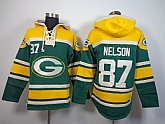 Green Bay Packers #87 Jordy Nelson Green Hoodie,baseball caps,new era cap wholesale,wholesale hats
