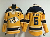 Nashville Predators #6 Shea Weber Yellow Hoodie,baseball caps,new era cap wholesale,wholesale hats