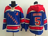 New York Rangers #5 Dan Girardi Light Blue Hoodie,baseball caps,new era cap wholesale,wholesale hats