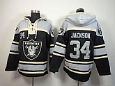 Oakland Raiders #34 Bo Jackson Black Hoodie,baseball caps,new era cap wholesale,wholesale hats