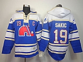 Quebec Nordiques #19 Joe Sakic Light Blue Hoodie,baseball caps,new era cap wholesale,wholesale hats
