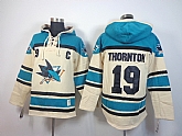 San Jose Sharks #19 Thornton Cream Hoodie,baseball caps,new era cap wholesale,wholesale hats