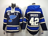 St.Louis Blues #42 Backes Navy Blue Hoodie,baseball caps,new era cap wholesale,wholesale hats