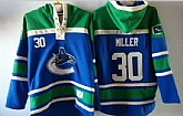 Vancouver Canucks #30 Ryan Miller Blue Hoody,baseball caps,new era cap wholesale,wholesale hats