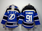 Youth Tampa Bay Lightning #91 Stamkos Blue Hoodie,baseball caps,new era cap wholesale,wholesale hats