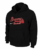 Atlanta Braves Pullover Hoodie Black,baseball caps,new era cap wholesale,wholesale hats