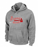 Atlanta Braves Pullover Hoodie Grey,baseball caps,new era cap wholesale,wholesale hats