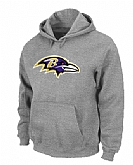 Baltimore Ravens Logo Pullover Hoodie Grey,baseball caps,new era cap wholesale,wholesale hats