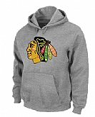 Chicago Blackhawks Big x26 Tall Logo Pullover Hoodie Grey