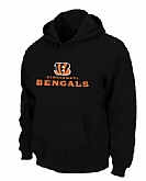 Cincinnati Bengals Authentic Logo Pullover Hoodie Black,baseball caps,new era cap wholesale,wholesale hats