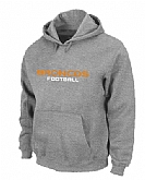 Denver Broncos Authentic font Pullover Hoodie Grey,baseball caps,new era cap wholesale,wholesale hats