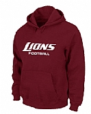 Detroit Lions Authentic font Pullover Hoodie Red,baseball caps,new era cap wholesale,wholesale hats