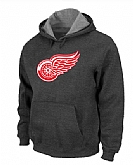 Detroit Red Wings Big x26 Tall Logo Pullover Hoodie Navy Grey,baseball caps,new era cap wholesale,wholesale hats