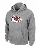 Kansas City Chiefs Logo Pullover Hoodie Grey,baseball caps,new era cap wholesale,wholesale hats