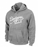 Los Angeles Dodgers Pullover Hoodie Grey,baseball caps,new era cap wholesale,wholesale hats