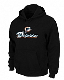 Miami Dolphins Authentic Logo Pullover Hoodie Black,baseball caps,new era cap wholesale,wholesale hats
