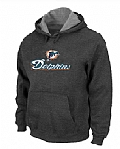 Miami Dolphins Authentic Logo Pullover Hoodie Navy Grey,baseball caps,new era cap wholesale,wholesale hats