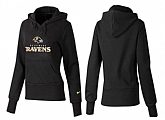 Nike Baltimore Ravens Team Logo Black Women Pullover Hoodies (4),baseball caps,new era cap wholesale,wholesale hats