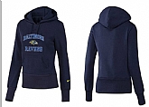 Nike Baltimore Ravens Team Logo D.Blue Women Pullover Hoodies (3),baseball caps,new era cap wholesale,wholesale hats