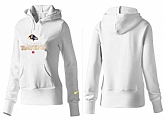 Nike Baltimore Ravens Team Logo White Women Pullover Hoodies (3),baseball caps,new era cap wholesale,wholesale hats