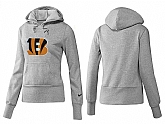 Nike Cincinnati Bengals Team Logo Gray Women Pullover Hoodies (1),baseball caps,new era cap wholesale,wholesale hats