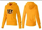 Nike Cincinnati Bengals Team Logo Yellow Women Pullover Hoodies (1),baseball caps,new era cap wholesale,wholesale hats