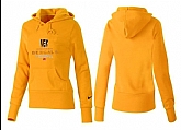 Nike Cincinnati Bengals Team Logo Yellow Women Pullover Hoodies (4),baseball caps,new era cap wholesale,wholesale hats