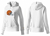 Nike Cleveland Browns Team Logo White Women Pullover Hoodies (1),baseball caps,new era cap wholesale,wholesale hats
