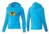 Nike Green Bay Packers Team Logo L.Blue Women Pullover Hoodies (5),baseball caps,new era cap wholesale,wholesale hats