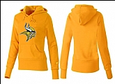 Nike Minnesota Vikings Team Logo Yellow Women Pullover Hoodies (1),baseball caps,new era cap wholesale,wholesale hats