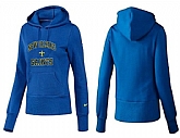 Nike New Orleans Saints Team Logo Blue Women Pullover Hoodies (2),baseball caps,new era cap wholesale,wholesale hats
