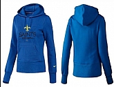 Nike New Orleans Saints Team Logo Blue Women Pullover Hoodies (4),baseball caps,new era cap wholesale,wholesale hats