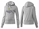 Nike New Orleans Saints Team Logo Gray Women Pullover Hoodies (4),baseball caps,new era cap wholesale,wholesale hats