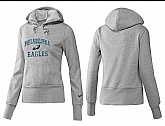 Nike Philadelphia Eagles Team Logo Gray Women Pullover Hoodies (2),baseball caps,new era cap wholesale,wholesale hats