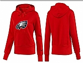 Nike Philadelphia Eagles Team Logo Red Women Pullover Hoodies (1),baseball caps,new era cap wholesale,wholesale hats