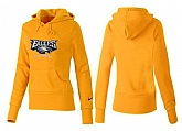 Nike Philadelphia Eagles Team Logo Yellow Women Pullover Hoodies (5),baseball caps,new era cap wholesale,wholesale hats