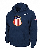 Nike Team USA Hockey Winter Olympics KO Pullover Performance Hoodie D.Blue,baseball caps,new era cap wholesale,wholesale hats