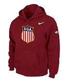 Nike Team USA Hockey Winter Olympics KO Pullover Performance Hoodie Red,baseball caps,new era cap wholesale,wholesale hats