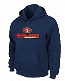 San Francisco 49ers Authentic Logo Pullover Hoodie Navy Blue,baseball caps,new era cap wholesale,wholesale hats