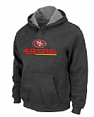 San Francisco 49ers Authentic Logo Pullover Hoodie Navy Grey,baseball caps,new era cap wholesale,wholesale hats