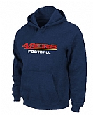 San Francisco 49ers Authentic font Pullover Hoodie Navy Blue,baseball caps,new era cap wholesale,wholesale hats