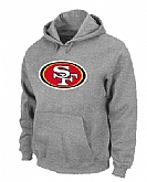San Francisco 49ers Logo Pullover Hoodie Grey,baseball caps,new era cap wholesale,wholesale hats