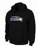 Seattle Seahawks Logo Pullover Hoodie Black,baseball caps,new era cap wholesale,wholesale hats